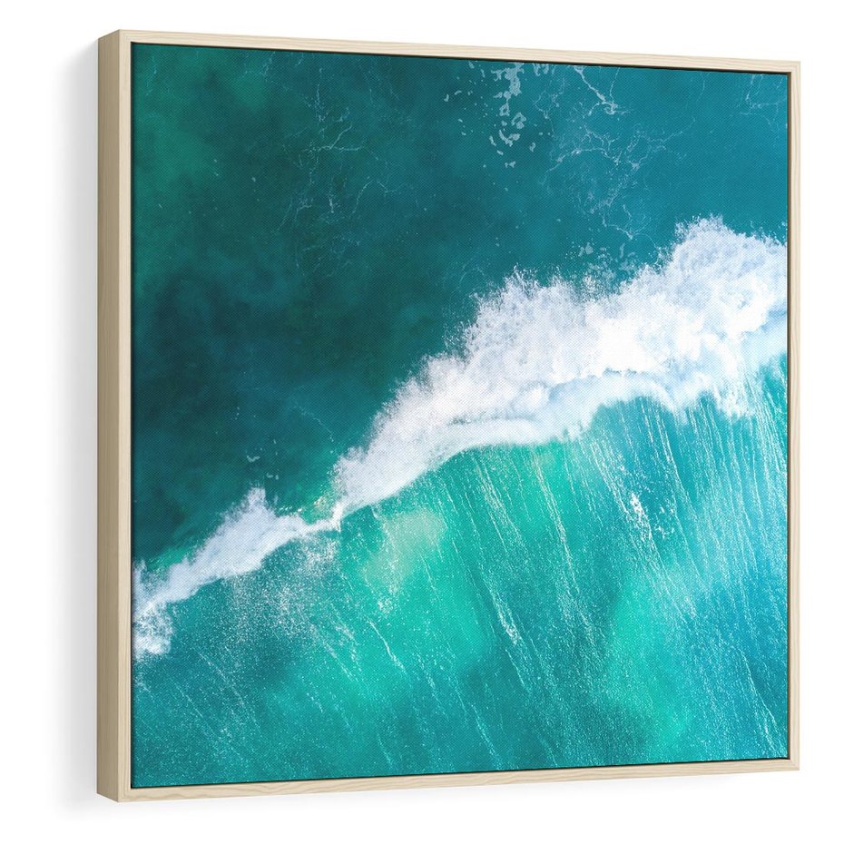 Obraz w ramie 50x50 - Siła i Spokój - morze, ocean - rama drewno