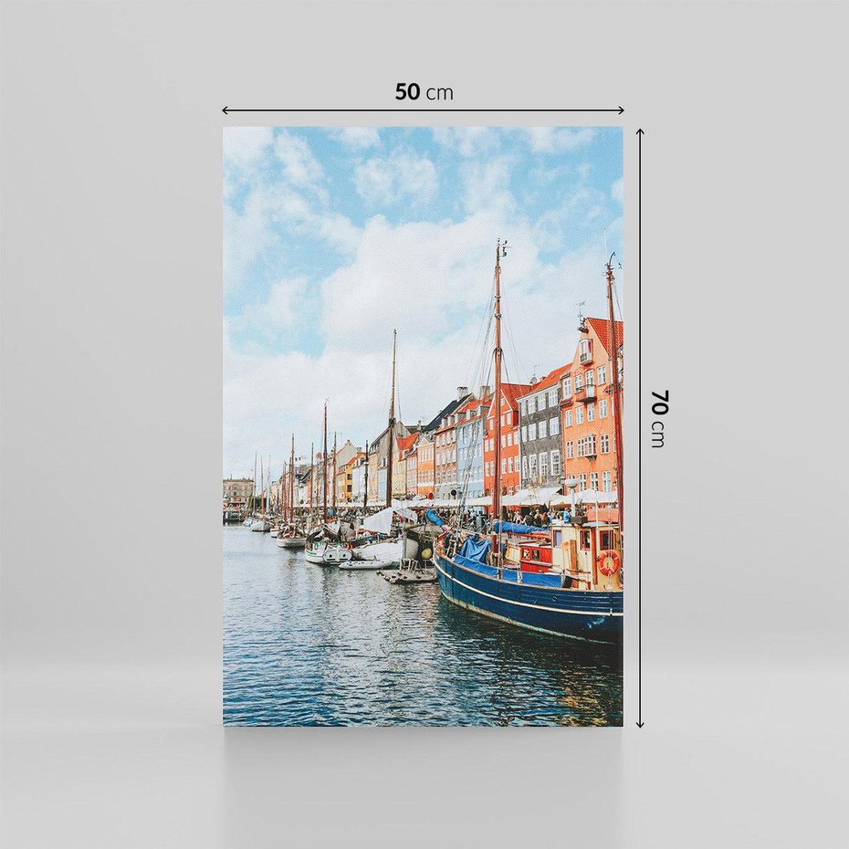 Obraz na płótnie 50x70 - Wibracje Miejskiego Klimatu - Dania, Kopehaga