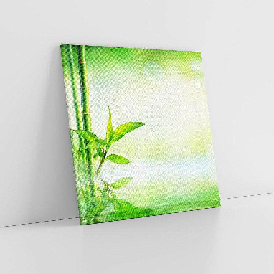 Obraz na płótnie 30x30 - Bambusowy relaks w SPA - bambus, SPA