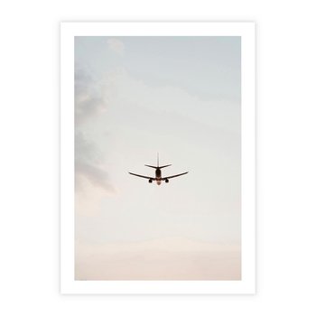 Plakat bez ramy 30x40 - W Powietrzu: Samolot na Niebie - samolot w przestworzach, samolot na niebie
