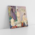 Obraz na płótnie 30x30 - "Modelki" (ok. 1886–1888) Georges Seurat - Reprodukcja - reprodukcja, obraz na płótnie