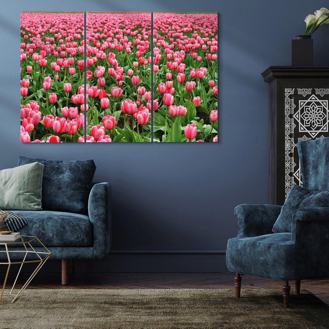 Obraz na płótnie 120x80 - Tulipanowe Elegancja - tulipany, kwiat