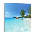 Obraz na płótnie 30x30 - Idylliczne Seszele - przyjemność dla oczu - Seszele, plaża