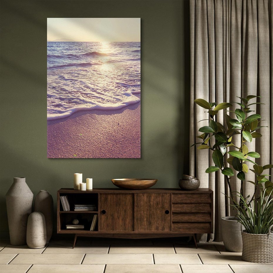 Obraz na płótnie 80x120 - Plaża: błogie chwile nad morzem - plaża, morze