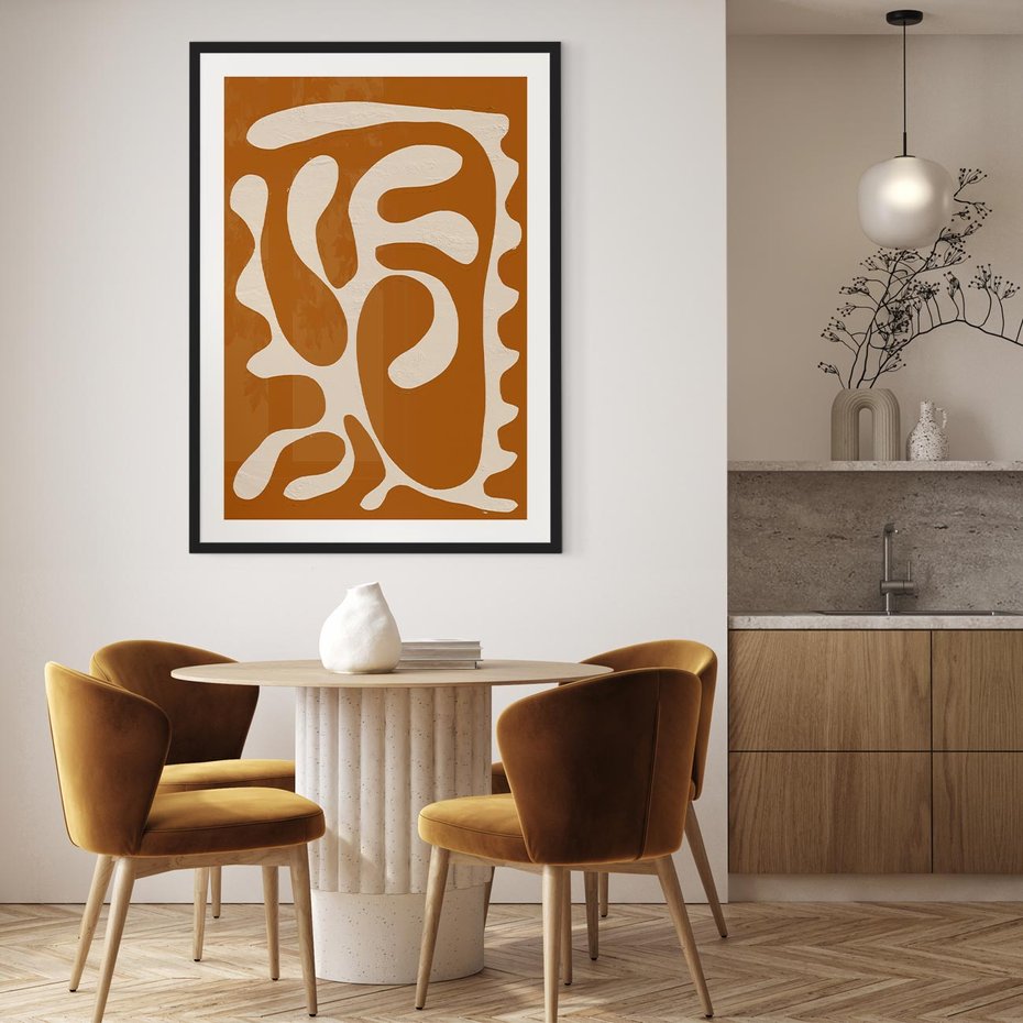 Plakat bez ramy 50x70 - Wnętrza Akwarelowej Wyobraźni - abstrakcyjny obraz, plakat