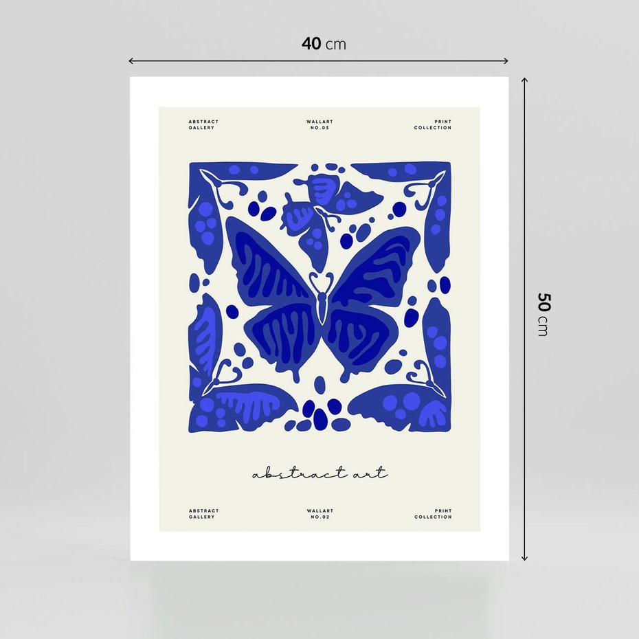 Plakat bez ramy 40x50 - Wibracje Wnętrza - nowoczesny plakat, odcienie błękitu