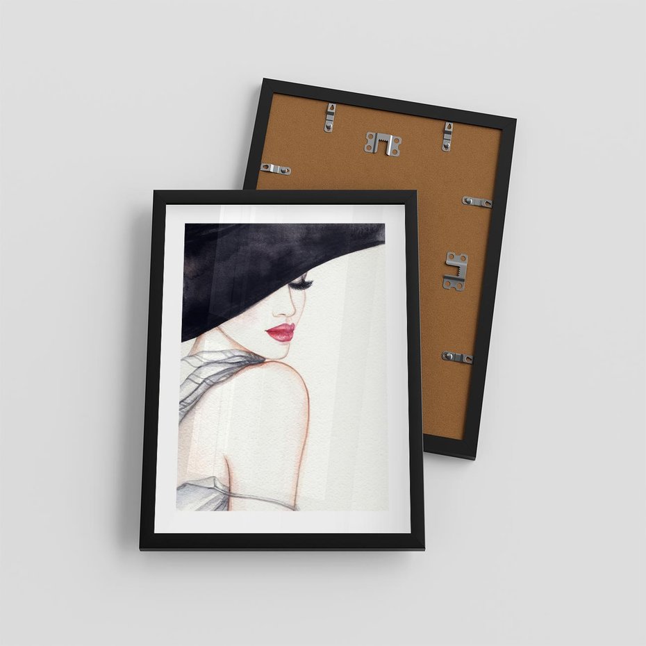 Plakat w ramie 30x40 - Stylowa Ekspresja - kobieta, moda - rama czarna