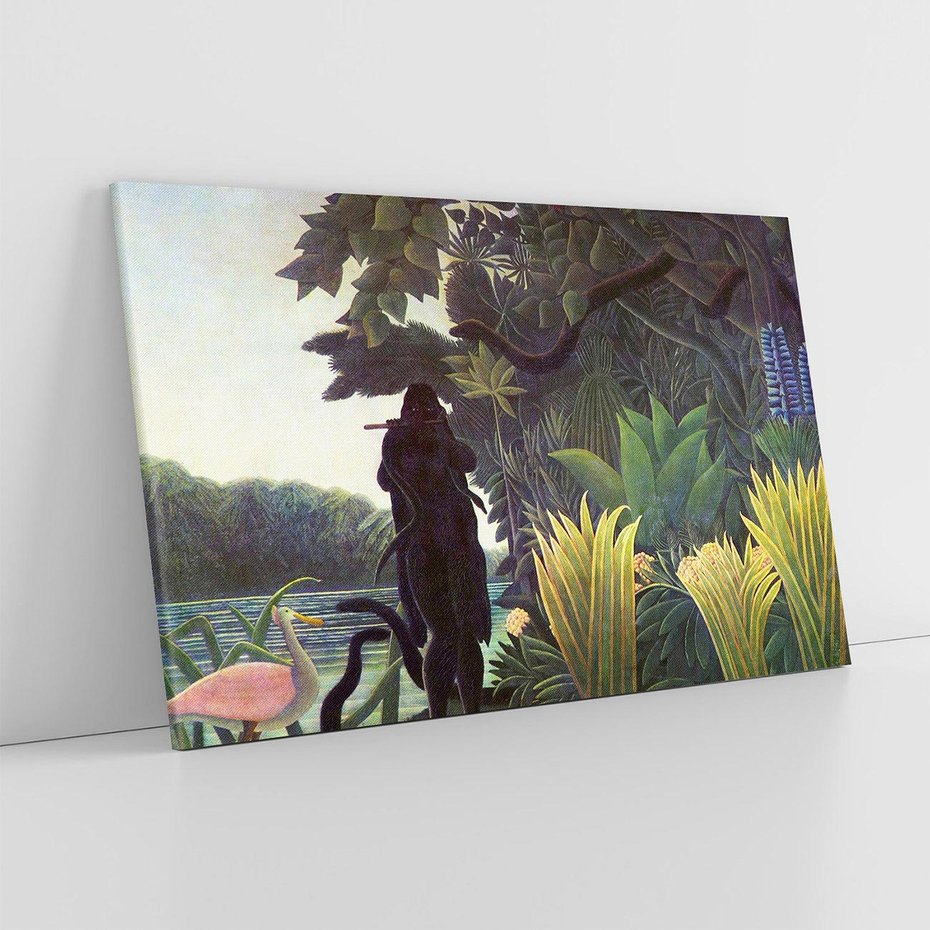 Obraz na płótnie 100x70 - "The Snake Charmer" (1907) Henriego Rousseau - Reprodukcja - reprodukcja, obraz na płótnie