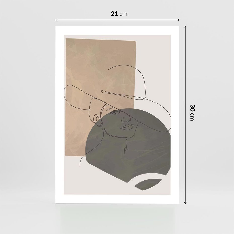 Plakat bez ramy 21x30 - Geometryczna Elegancja: One Line - geometria, nowoczesna sztuka