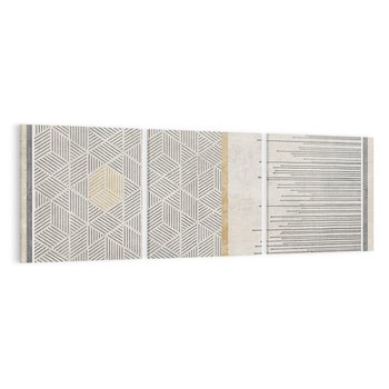 Obraz na płótnie 120x40 - Drobny Print Klasyki - geometryczne linie, styl mid century