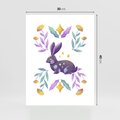 Plakat bez ramy 30x40 - Boho Wiatr - boho plakat, królik