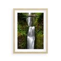 Plakat w ramie 30x40 - Siła i Urok Natury - wodospad, las - rama drewno