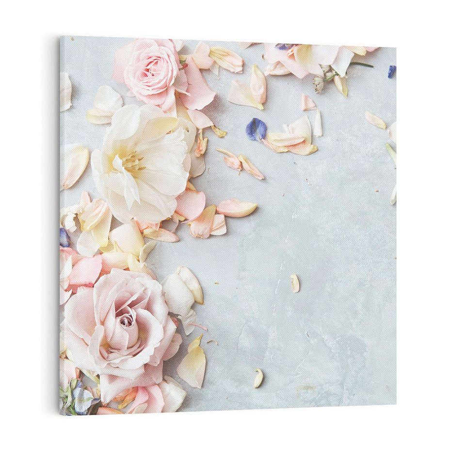 Obraz na płótnie 70x70 - Róże: kwiatowy urok - róże, kwiaty