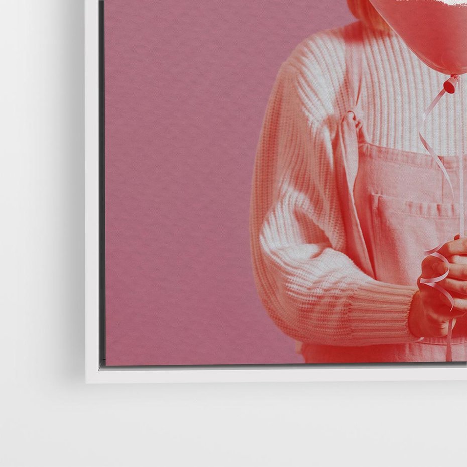 Obraz w ramie 50x50 - Kolaż Wyobraźni - kolaż zdjęć, styl retro - rama biała