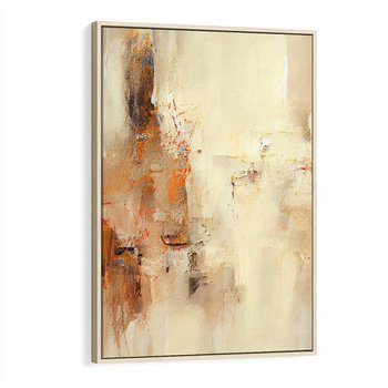 Obraz w ramie 80x120 - Odbicie utraconych barw - abstrakcja, tekstury farb - rama drewno