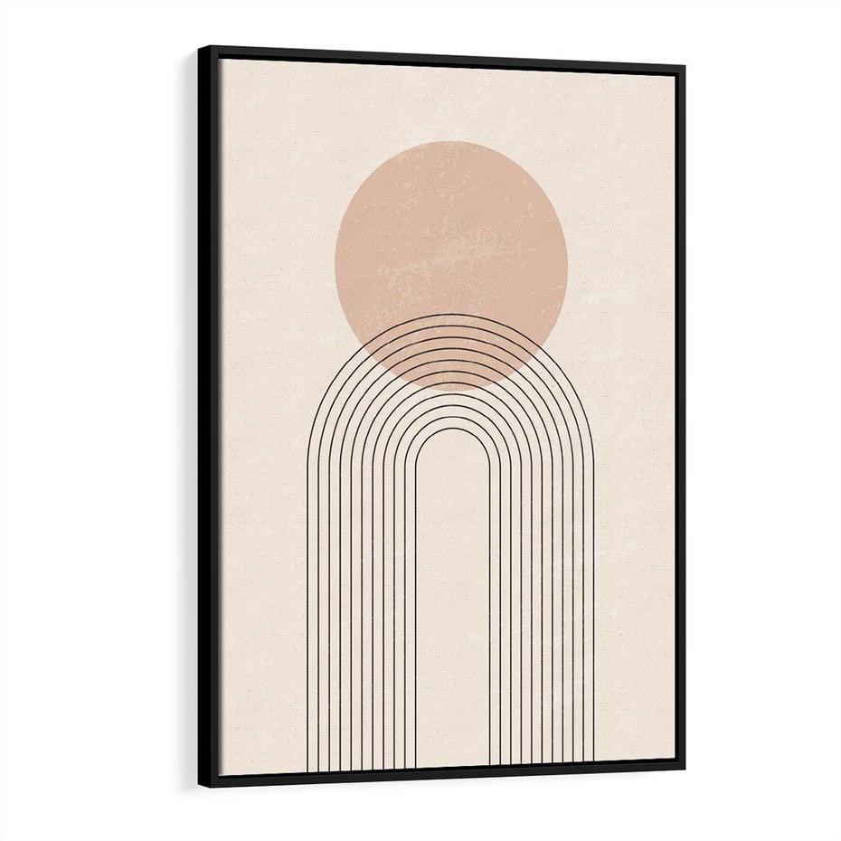 Obraz w ramie 70x100 - Konturem Zdefiniowane - boho plakat, minimalizm - rama czarna