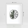 Plakat w ramie 30x40 - Cytrynowe Echo - minimalistyczny plakat, cytryna - rama biała