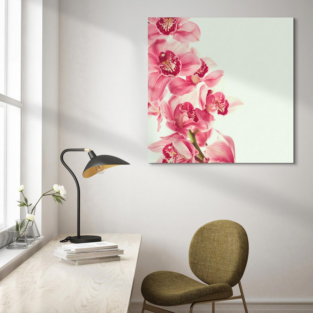 Obraz na płótnie 50x50 - Orchidea - delikatne kwiaty - orchidea, kwiaty