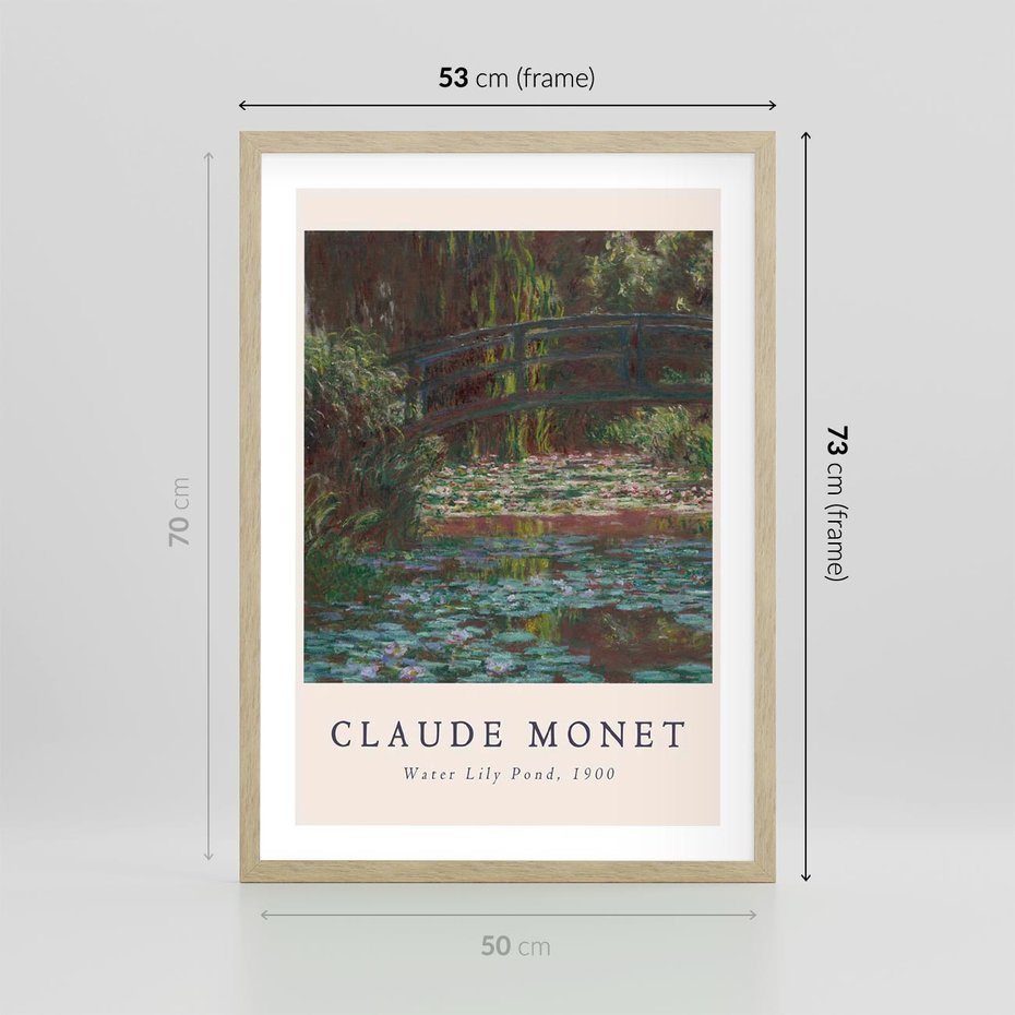 Plakat w ramie 50x70 - Sztuka i Litera - Claude Monet, reprodukcja obrazu - rama drewno