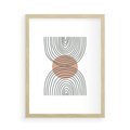 Plakat w ramie 50x70 - Przenikające Widzenia - półkola, koło - rama drewno