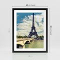 Plakat w ramie 40x50 - Wieża Eiffla - Ikona Paryża - wieża, Eiffla - rama czarna