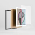 Plakat w ramie 30x40 - Wibracje Kolorów Marzeń - abstrakcyjne dziwne kształty, olejny obraz - rama czarna