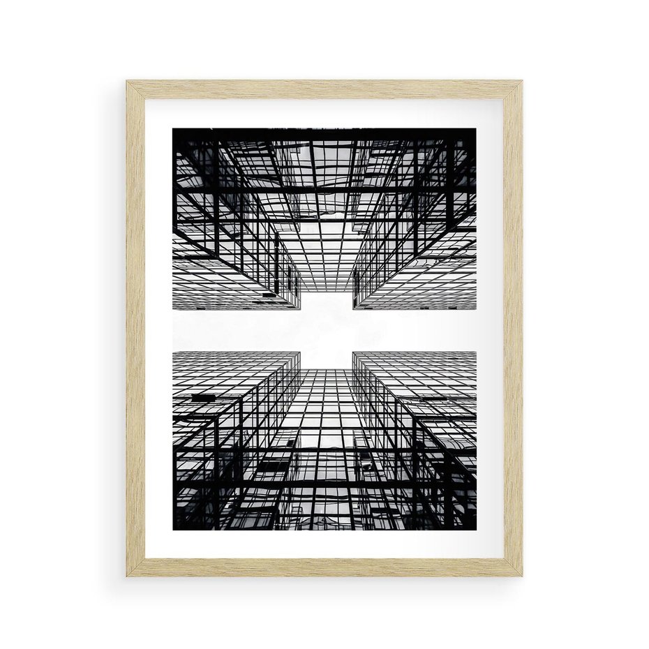 Plakat w ramie 40x50 - Czar i Wielkość - wieżowce, architektura - rama drewno