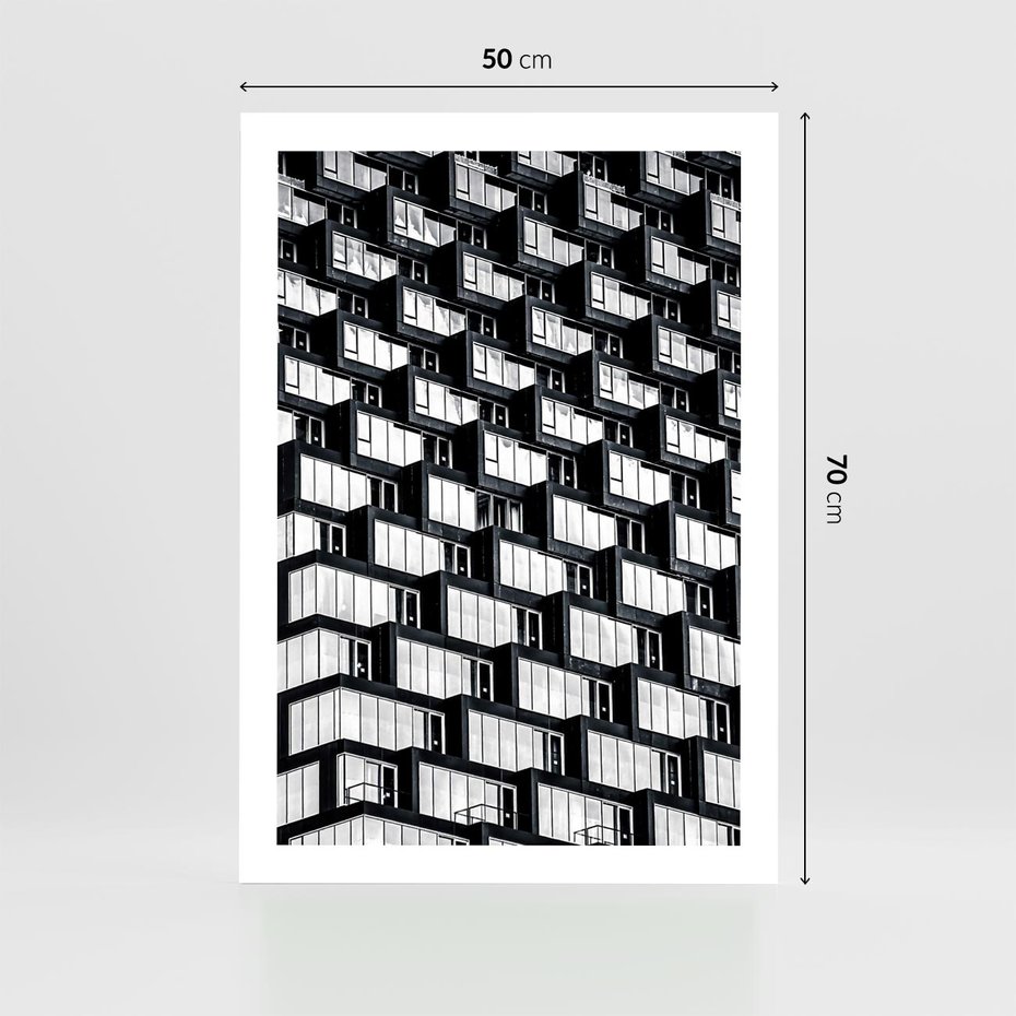 Plakat bez ramy 50x70 - Elegancja Wysokości - architektura, wieżowiec