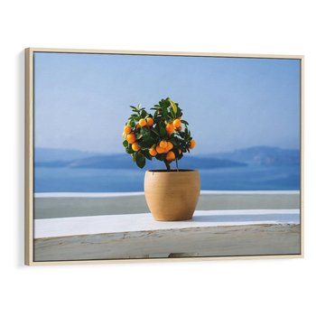 Obraz w ramie 120x80 - Uroki Santorini - Santorini, Grecja - rama drewno