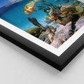 Plakat w ramie 30x40 - Podwodna rafa koralowa: kolorowy oceanowy świat - rafa, koralowa - rama czarna