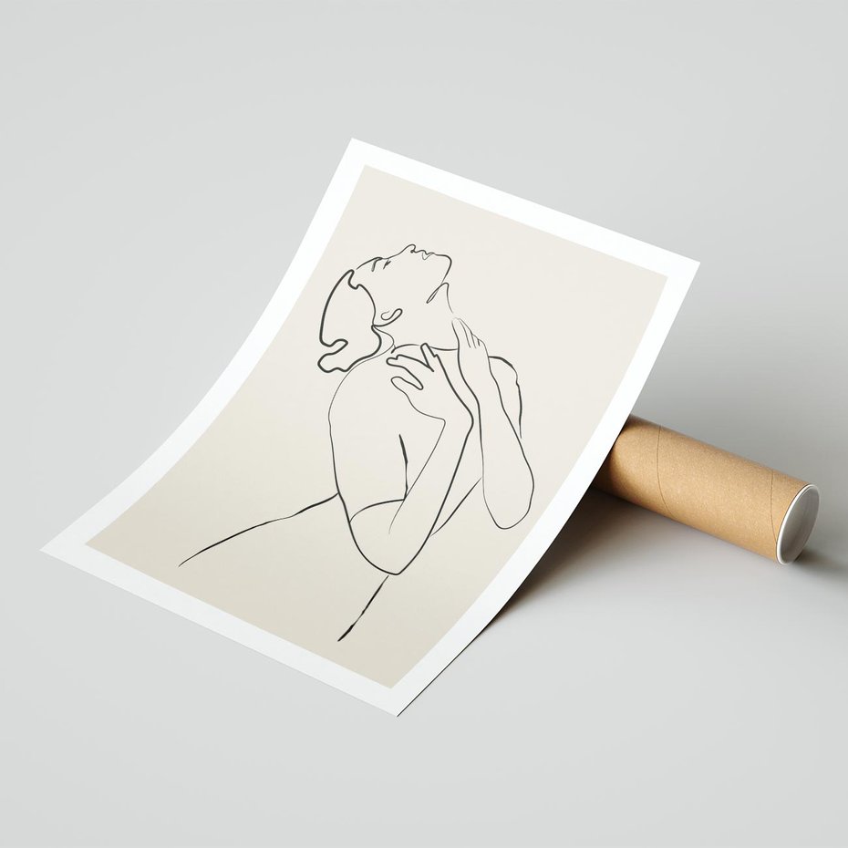 Plakat bez ramy 21x30 - Bezkresny Taniec - kobieta, szkic