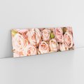 Obraz na płótnie 150x50 - Delikatność róż - piękno natury - róże, kwiaty