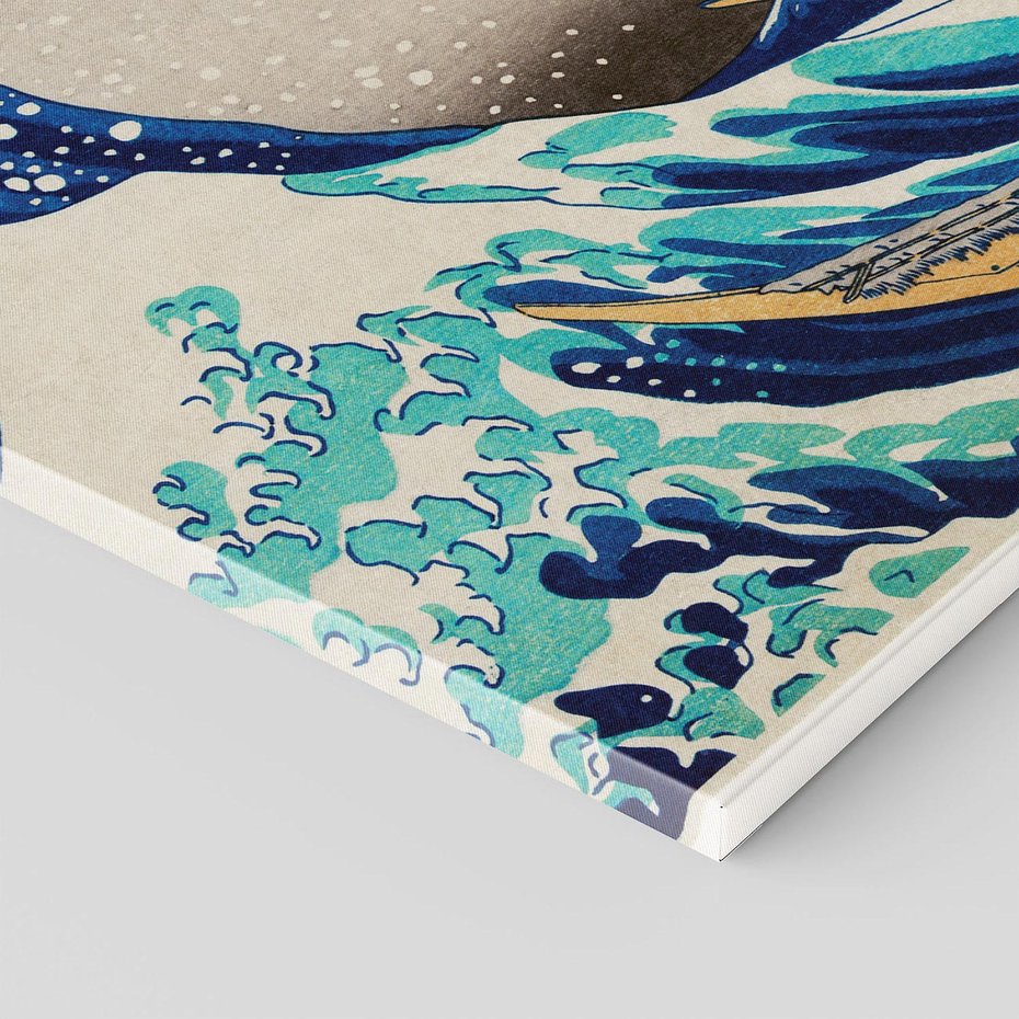 Obraz na płótnie 50x70 - "Wielka Fala u wybrzeży Kanagawy" Katsushiki Hokusai - Reprodukcja - reprodukcja, obraz na płótnie