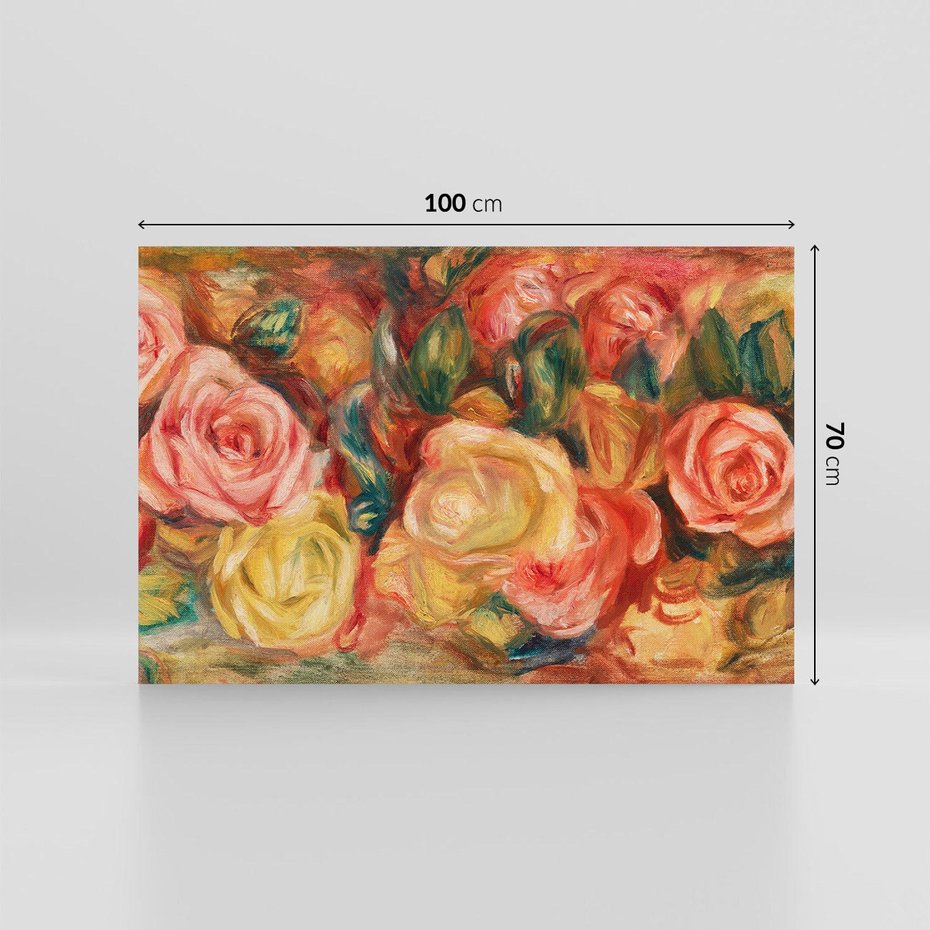 Obraz na płótnie 100x70 - "Róże" (1912), Pierre-Auguste Renoir - Reprodukcja - reprodukcja, obraz na płótnie