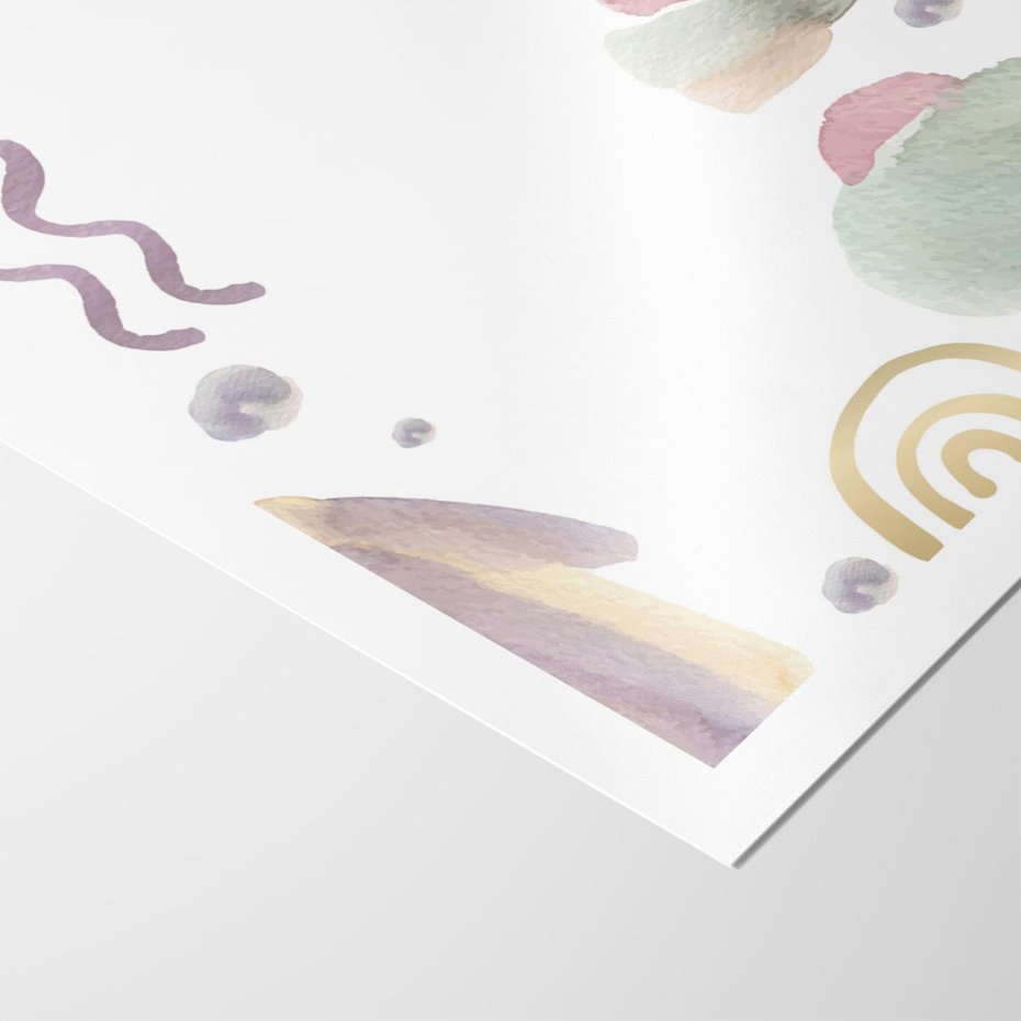 Plakat bez ramy 40x50 - Pastelowe Wnętrza Emocji - abstrakcyjny palakt, akwarelowe plamy