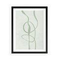 Plakat w ramie 50x70 - Zieleń Wewnętrznej Harmonii - zielona abstrakcja, zgaszona zieleń - rama czarna