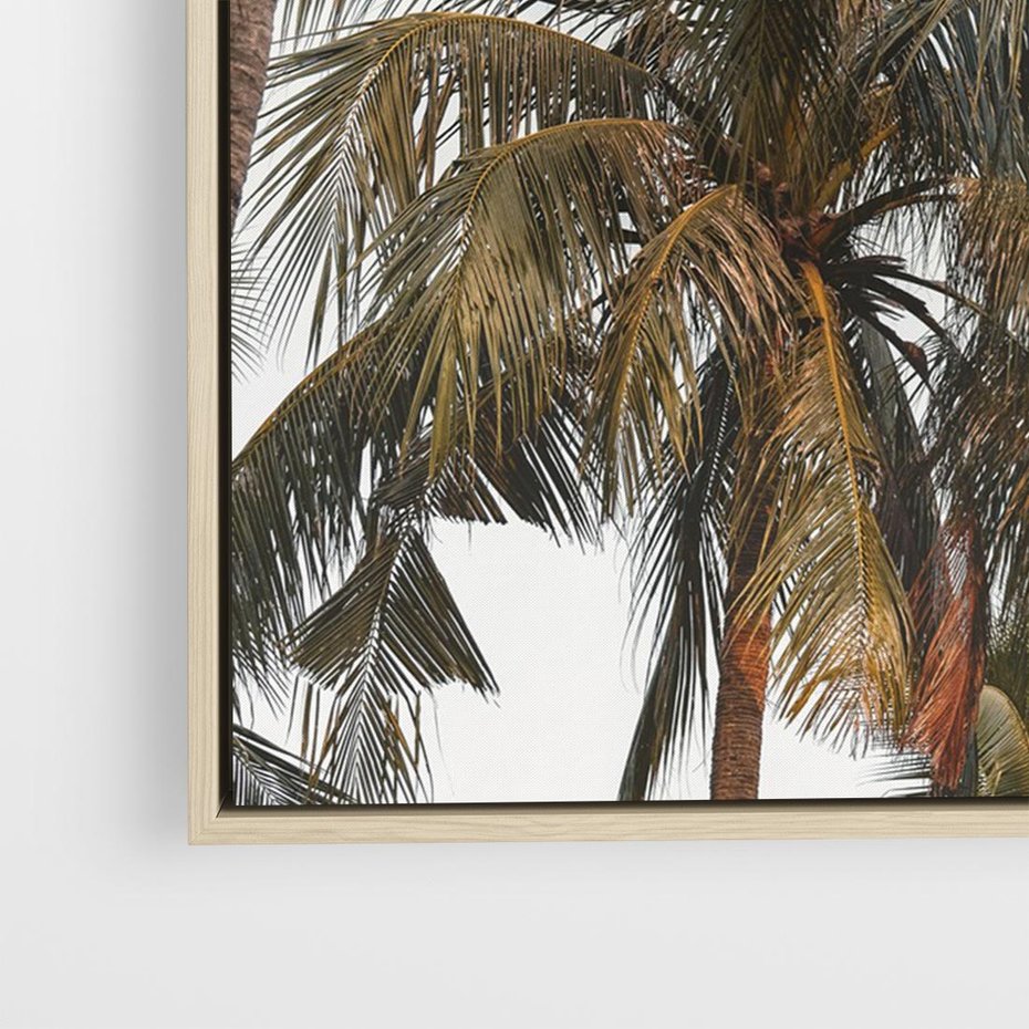 Obraz w ramie 70x50 - Palmy - tęsknota za Hawajami - palmy, Hawaje - rama drewno