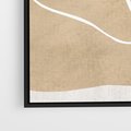 Obraz w ramie 50x50 - Beżowa Harmonia - abstrakcyjne, nieregularne plamy - rama czarna