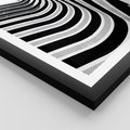 Plakat w ramie 30x40 - Nowoczesność w Monochromii - nowoczesna architektura, czarno białe zdjęcie - rama czarna