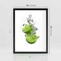 Plakat w ramie 30x40 - Kuchenne limonki na stole - limonki, kuchnia - rama czarna