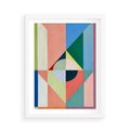 Plakat w ramie 50x70 - Księga Kolorowych Wizji - różne geometryczne formy, koła - rama biała