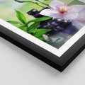 Plakat w ramie 40x50 - Spa pełne kwiatów i relaksu - spa, kwiat - rama czarna