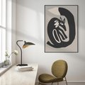 Obraz w ramie 50x70 - Migotliwe Echa Skandynawii - skandynawska sztuka, lis - rama czarna