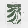Obraz w ramie 50x70 - Zieleń Wewnętrznego Spokoju - zielony plakat, roślinne inspiracje - rama biała