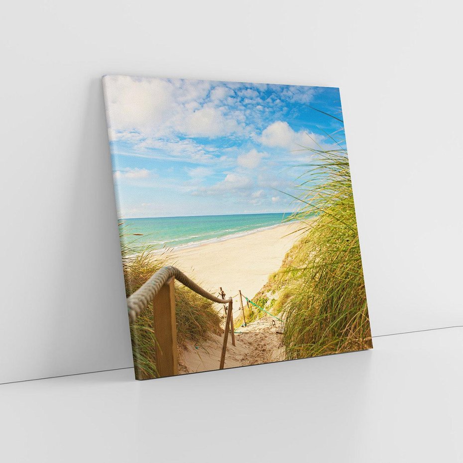 Obraz na płótnie 60x60 - Spokojna plaża nad Bałtykiem - plaża, Bałtyk