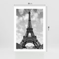 Plakat bez ramy 21x30 - Nocna panorama Paryża z wieżą Eiffla - Eiffla, Paryż