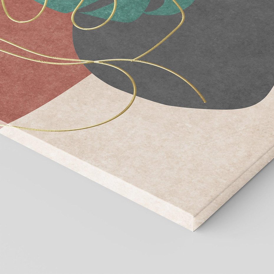 Obraz na płótnie 70x100 - Akwarelowa Magia Liści - grafika, styl mid century