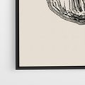 Obraz w ramie 50x70 - Abstrakcyjne Odbicie - abstrakcyjne odbicie, biało czarny - rama czarna