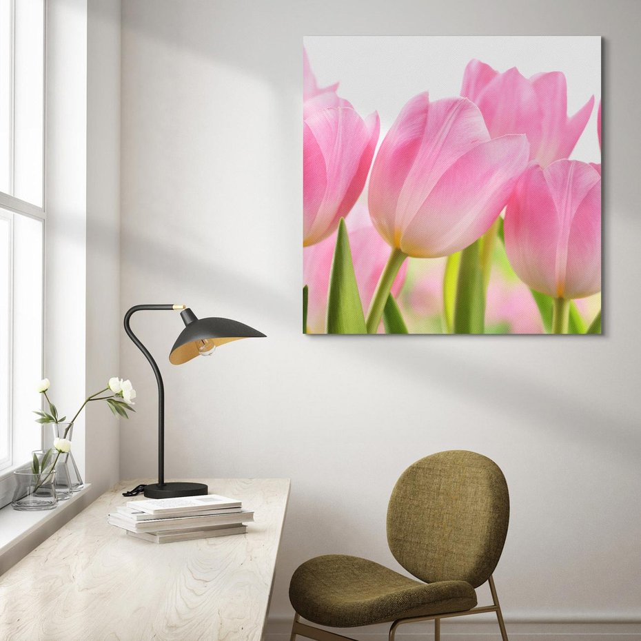 Obraz na płótnie 40x40 - Kwiaty w pełnym rozkwicie - kwiat, Kwiaty