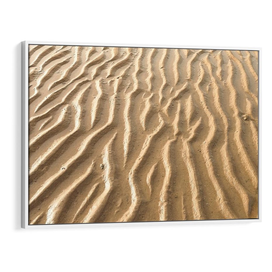 Obraz w ramie 120x80 - Piasek i Nieskończoność - pustynia, piasek - rama biała